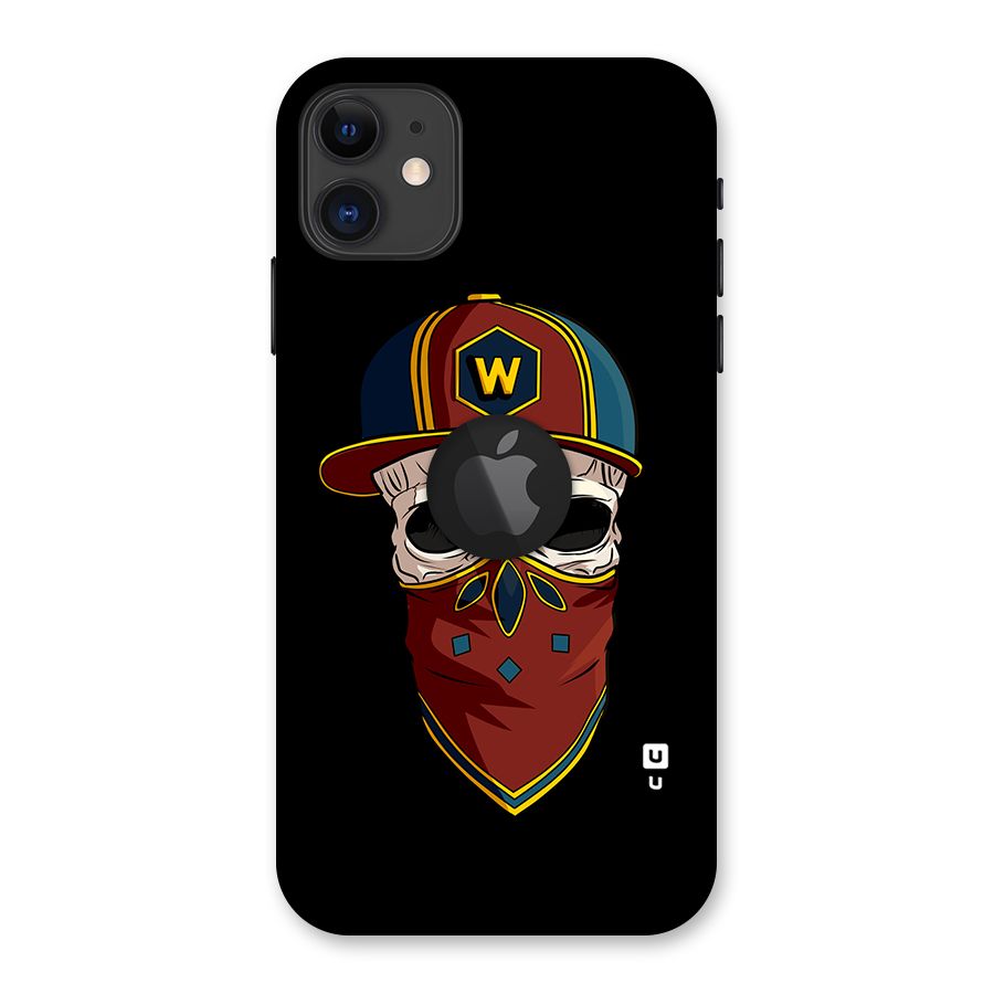 Cool Skull Mask Cap Back Case for iPhone 11 Logo Cut