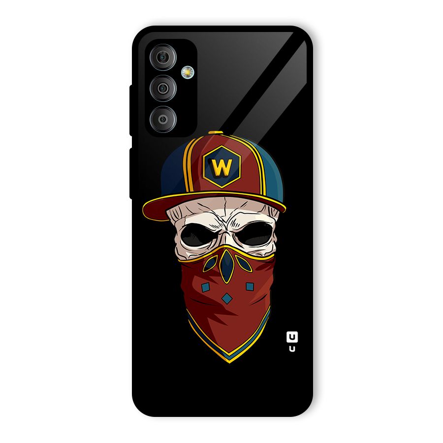 Cool Skull Mask Cap Glass Back Case for Galaxy F23