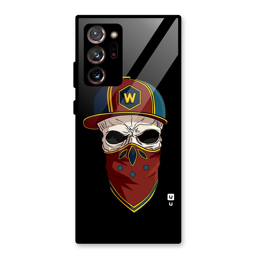 Cool Skull Mask Cap Glass Back Case for Galaxy Note 20 Ultra
