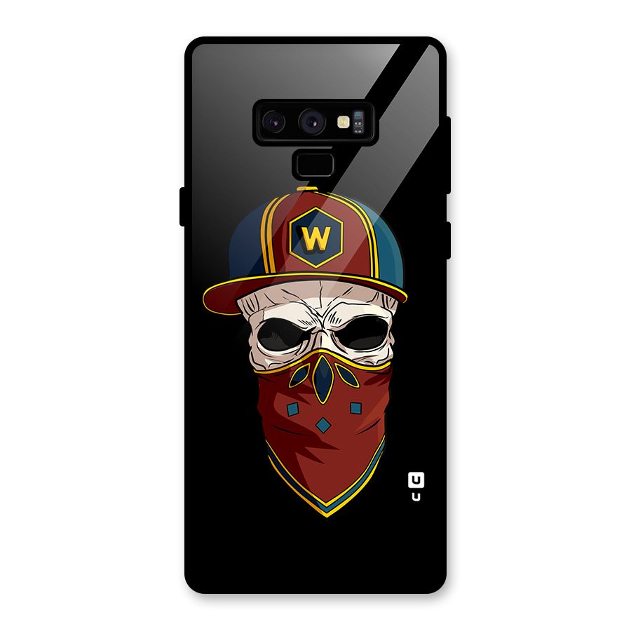 Cool Skull Mask Cap Glass Back Case for Galaxy Note 9