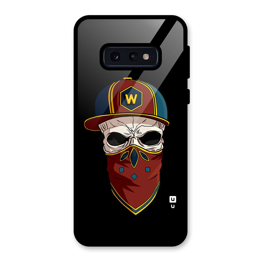 Cool Skull Mask Cap Glass Back Case for Galaxy S10e