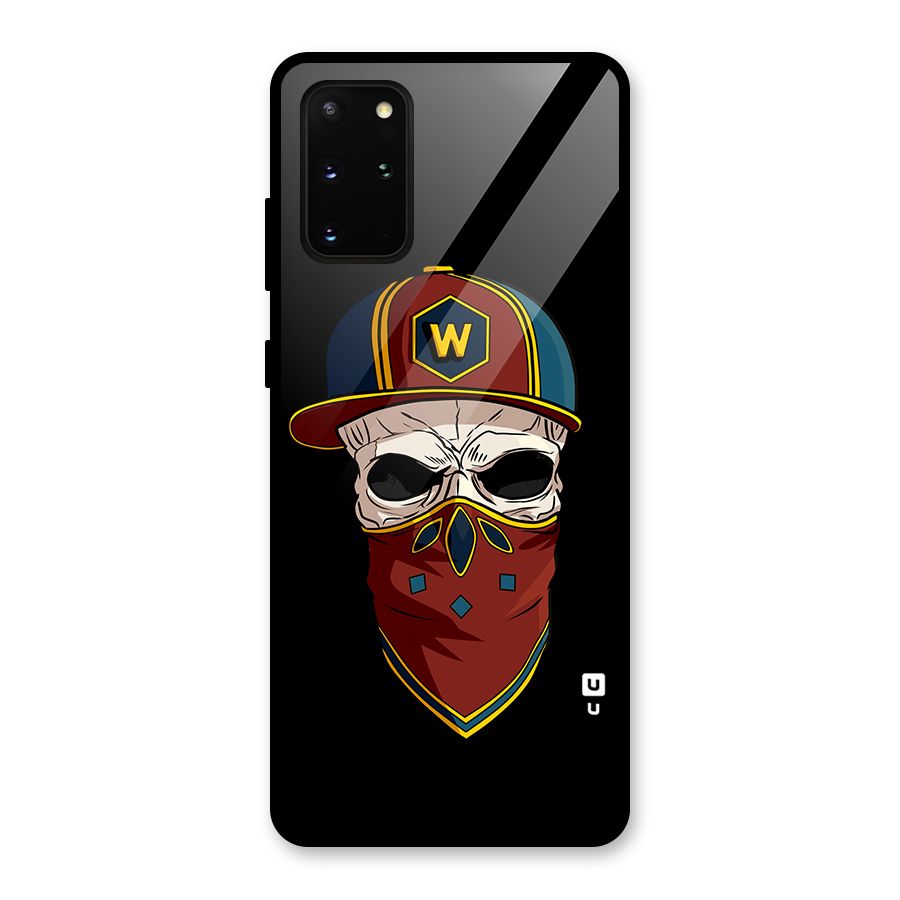 Cool Skull Mask Cap Glass Back Case for Galaxy S20 Plus