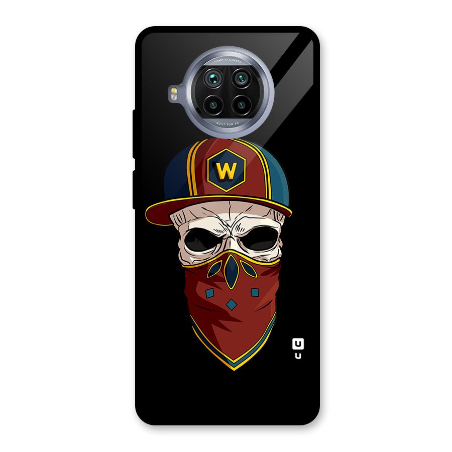 Cool Skull Mask Cap Glass Back Case for Mi 10i