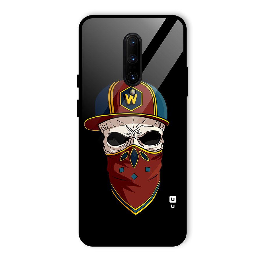 Cool Skull Mask Cap Glass Back Case for OnePlus 7 Pro