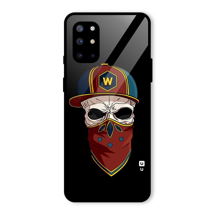 Cool Skull Mask Cap Glass Back Case for OnePlus 8T