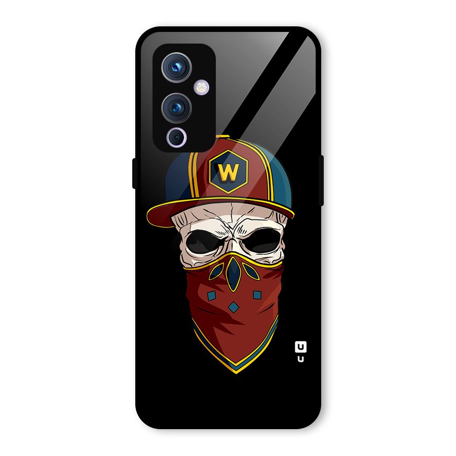 Cool Skull Mask Cap Glass Back Case for OnePlus 9