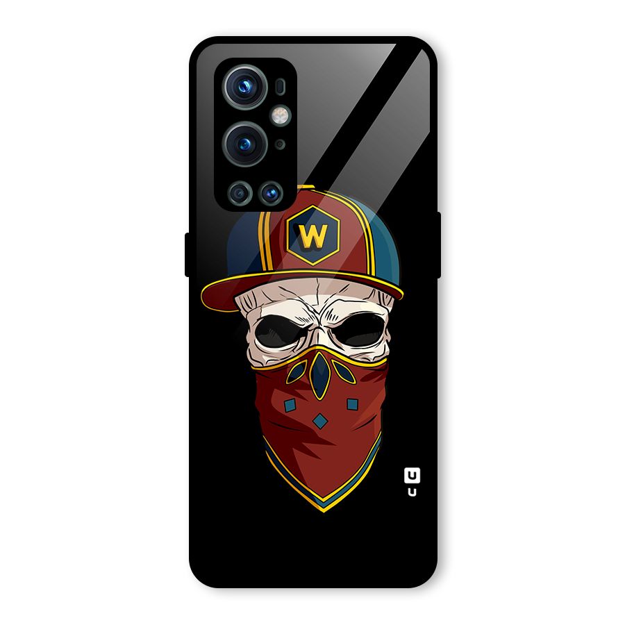 Cool Skull Mask Cap Glass Back Case for OnePlus 9 Pro