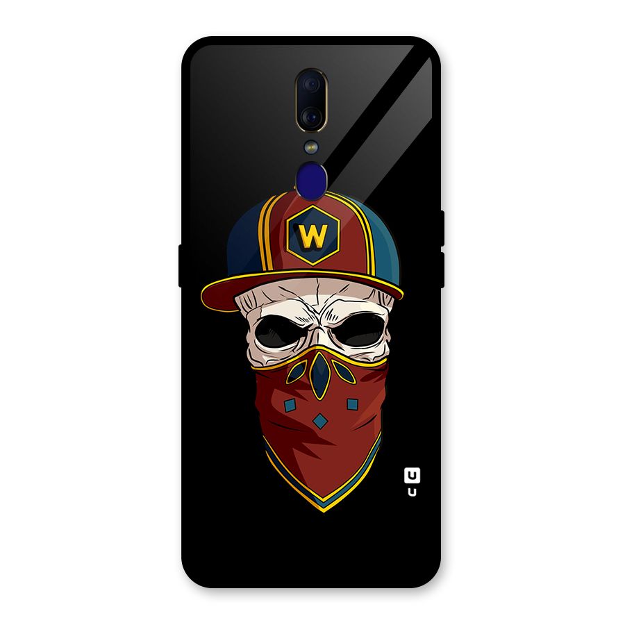 Cool Skull Mask Cap Glass Back Case for Oppo F11