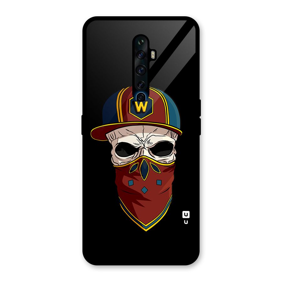 Cool Skull Mask Cap Glass Back Case for Oppo Reno2 Z