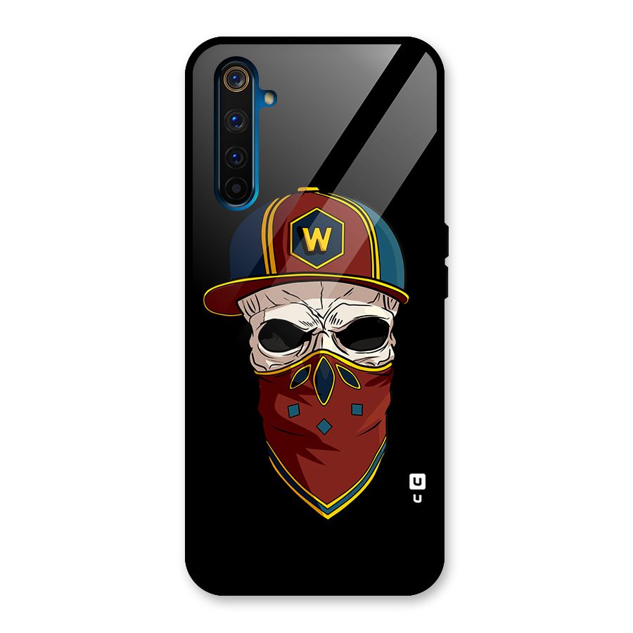 Cool Skull Mask Cap Glass Back Case for Realme 6 Pro