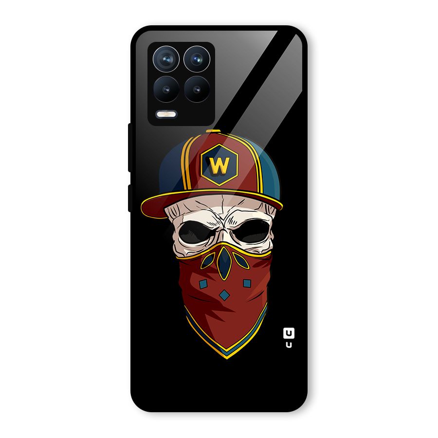 Cool Skull Mask Cap Glass Back Case for Realme 8 Pro
