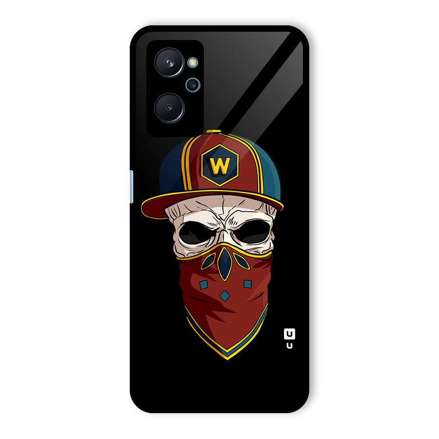 Cool Skull Mask Cap Glass Back Case for Realme 9i