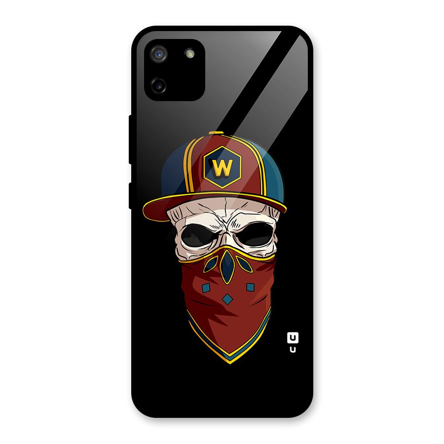 Cool Skull Mask Cap Glass Back Case for Realme C11