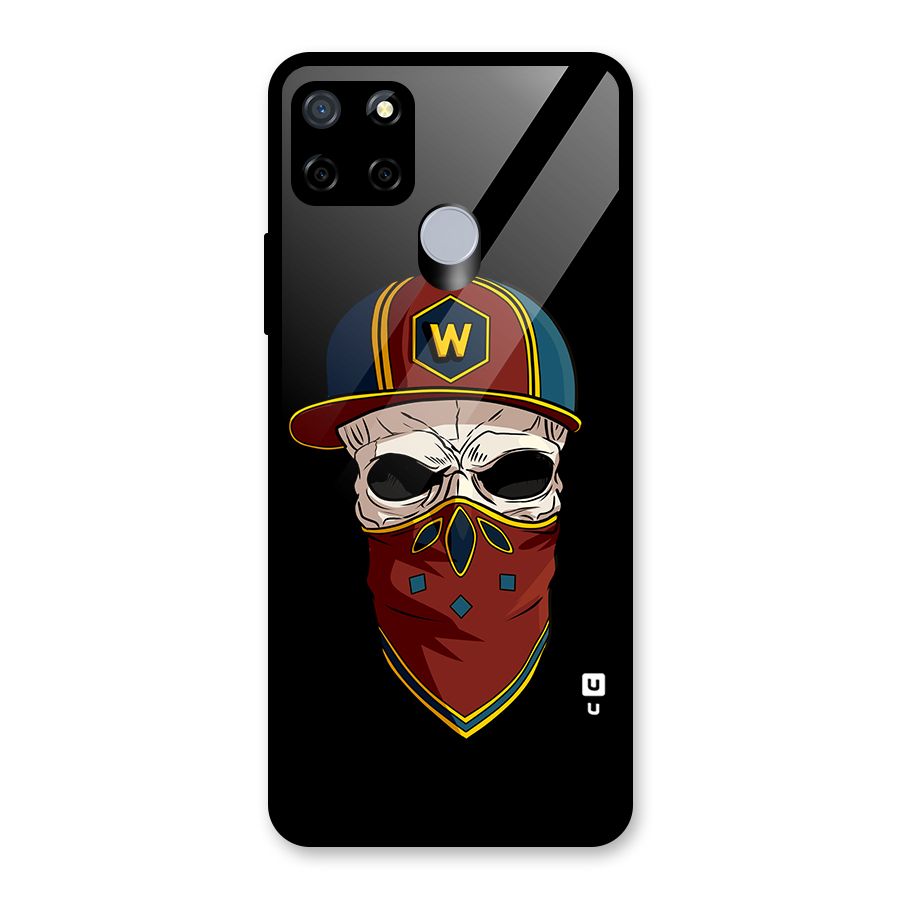 Cool Skull Mask Cap Glass Back Case for Realme C12