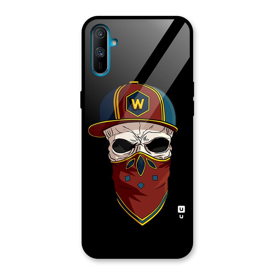 Cool Skull Mask Cap Glass Back Case for Realme C3