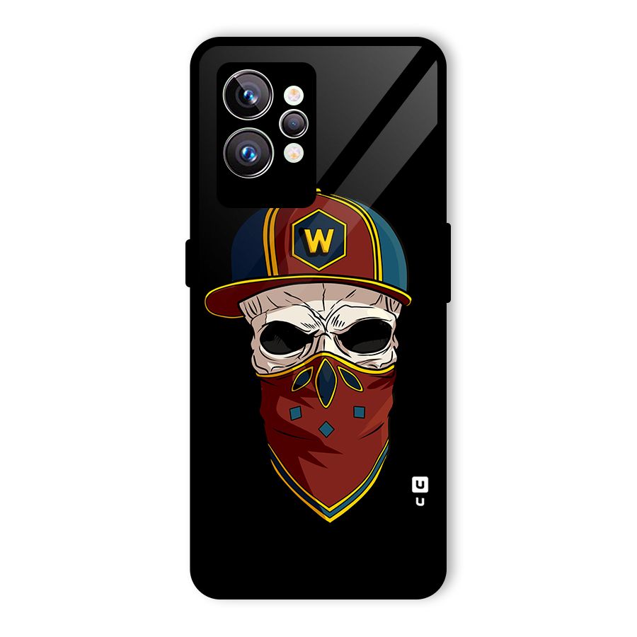 Cool Skull Mask Cap Glass Back Case for Realme GT2 Pro