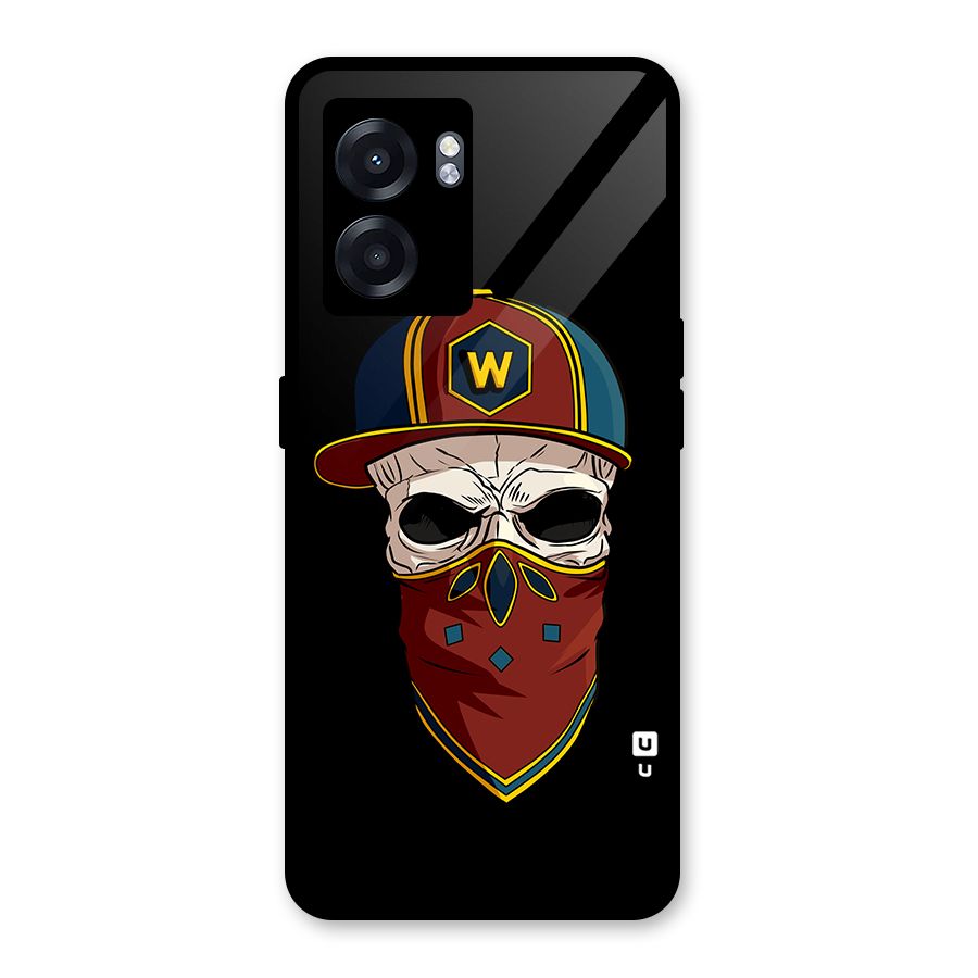 Cool Skull Mask Cap Glass Back Case for Realme Narzo 50 5G