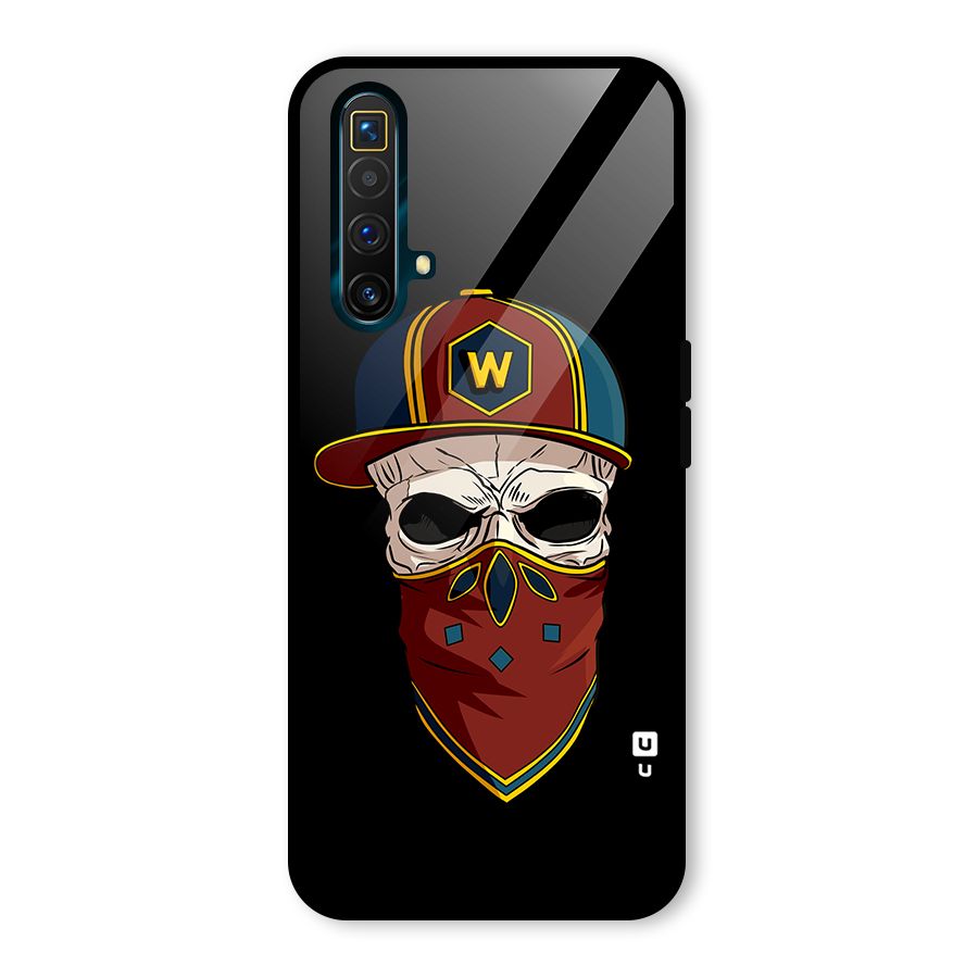 Cool Skull Mask Cap Glass Back Case for Realme X3