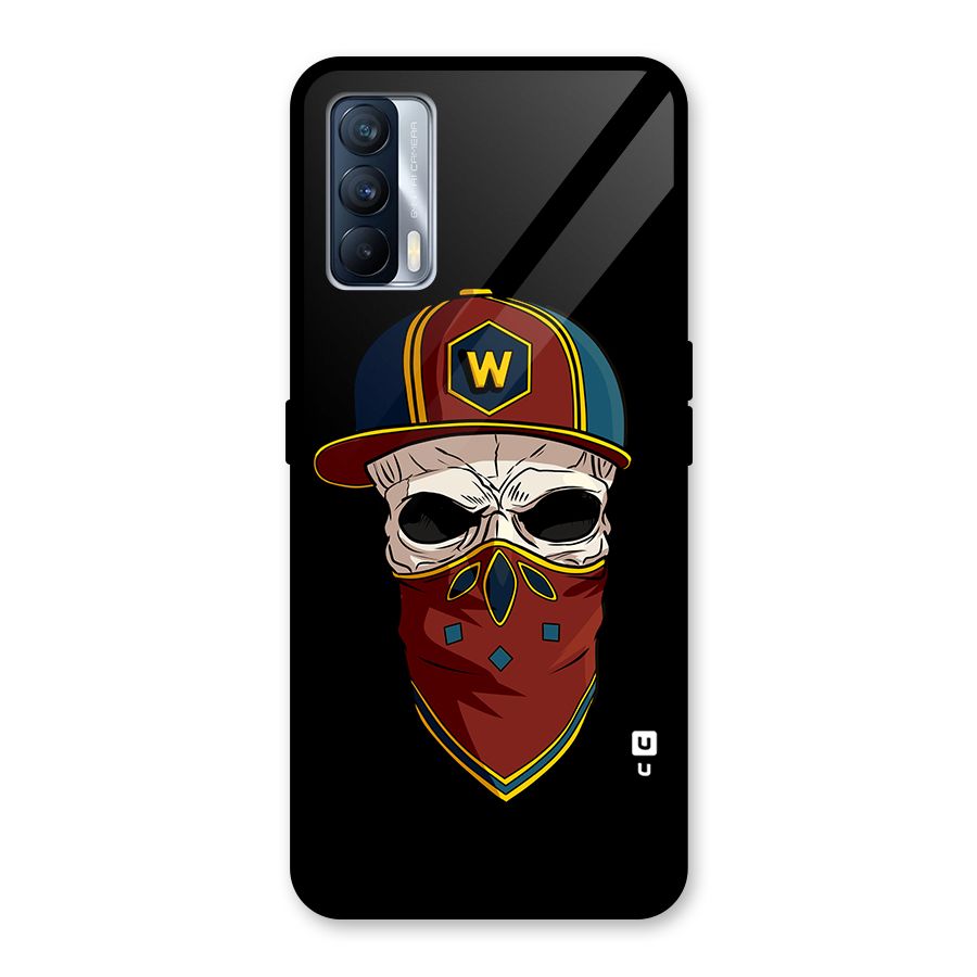 Cool Skull Mask Cap Glass Back Case for Realme X7