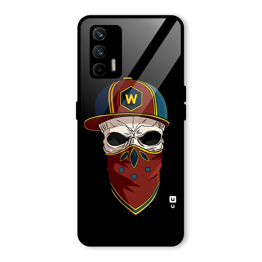 Cool Skull Mask Cap Glass Back Case for Realme X7 Max