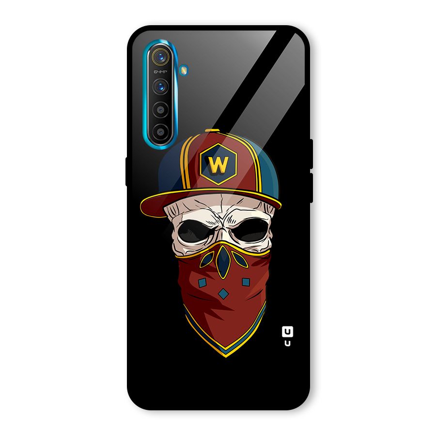 Cool Skull Mask Cap Glass Back Case for Realme XT
