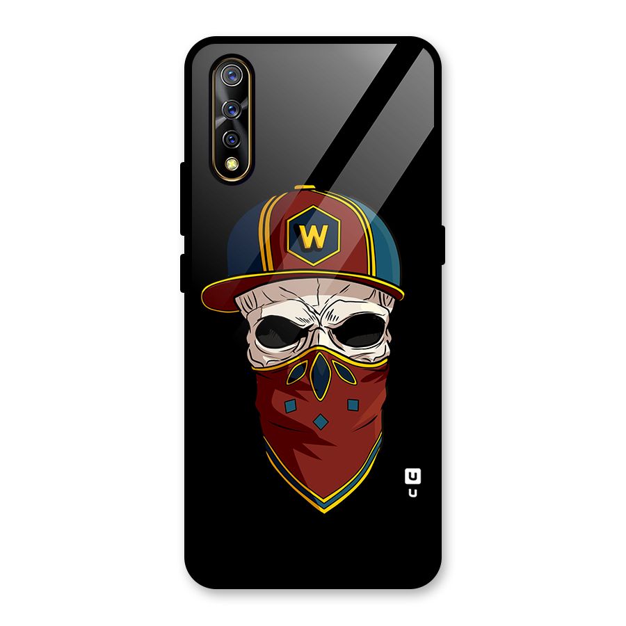 Cool Skull Mask Cap Glass Back Case for Vivo S1