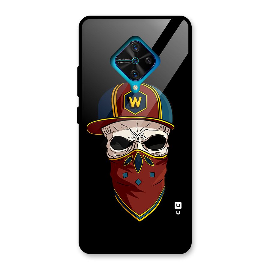Cool Skull Mask Cap Glass Back Case for Vivo S1 Pro