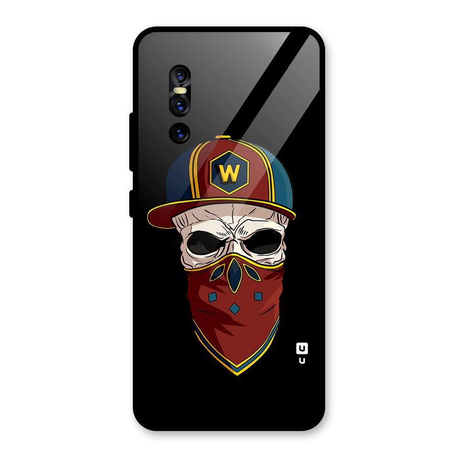 Cool Skull Mask Cap Glass Back Case for Vivo V15 Pro