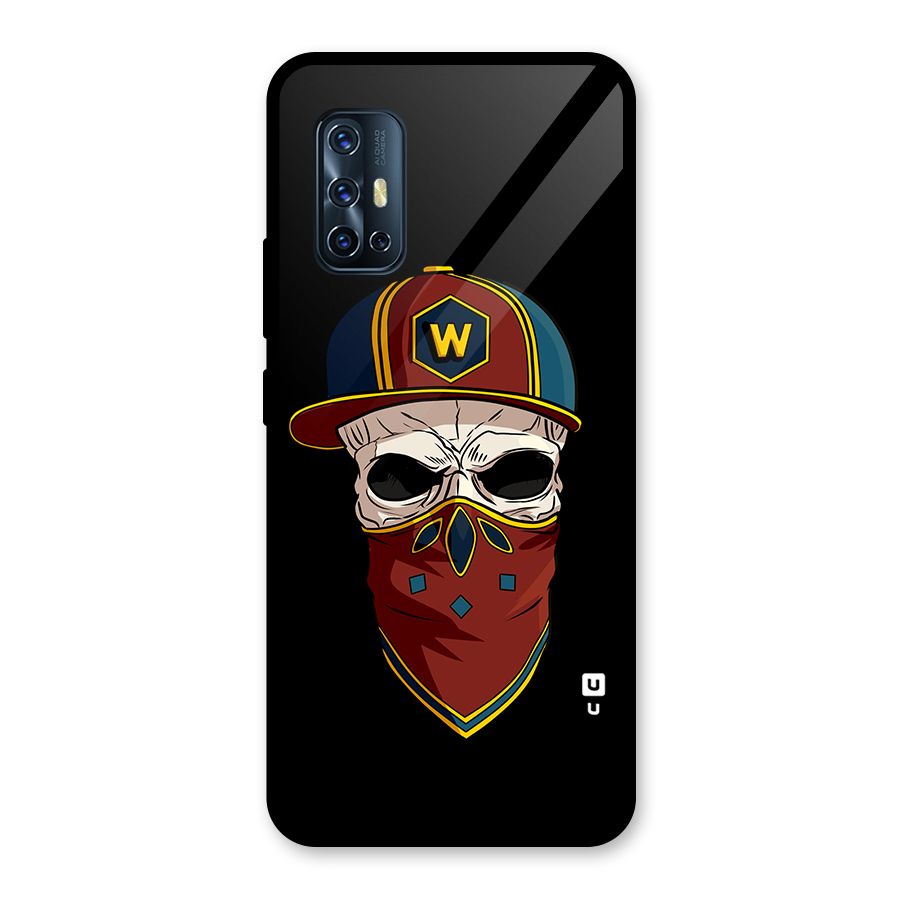 Cool Skull Mask Cap Glass Back Case for Vivo V17