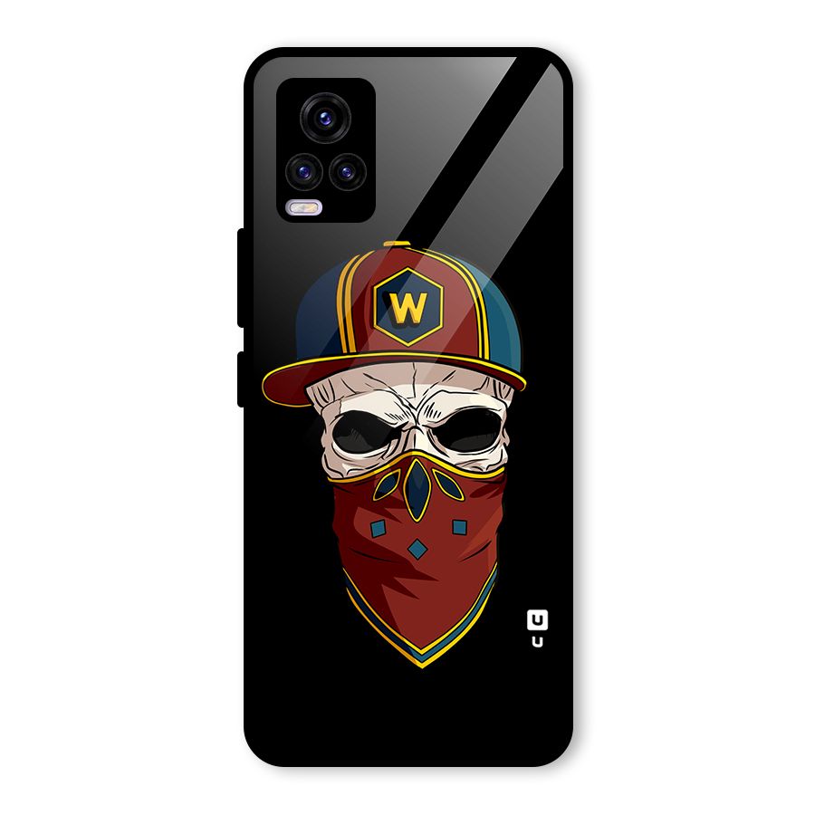 Cool Skull Mask Cap Glass Back Case for Vivo V20