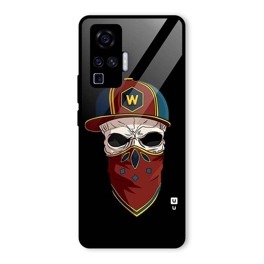Cool Skull Mask Cap Glass Back Case for Vivo X50 Pro