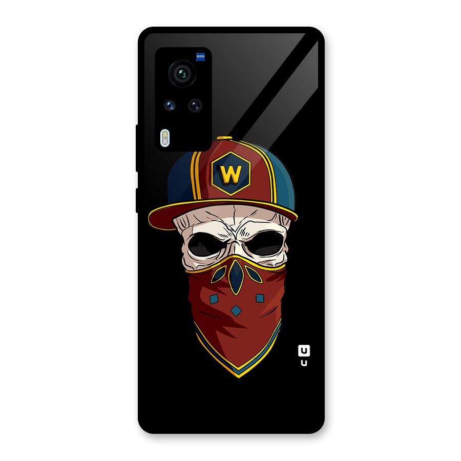 Cool Skull Mask Cap Glass Back Case for Vivo X60 Pro