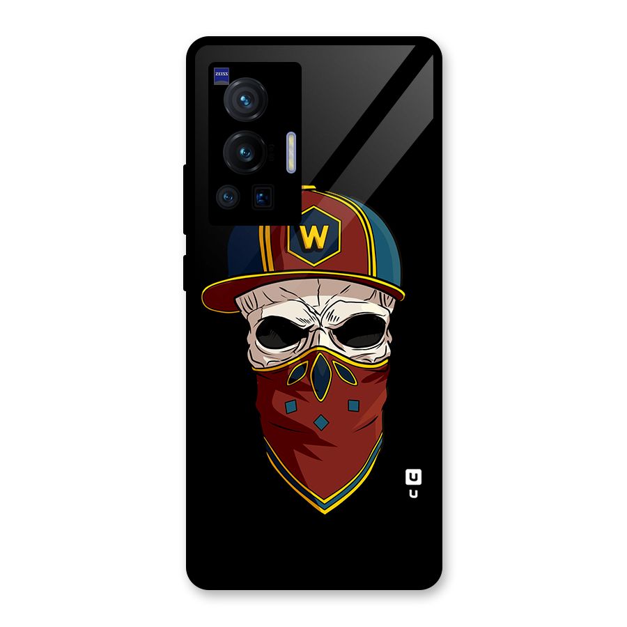 Cool Skull Mask Cap Glass Back Case for Vivo X70 Pro