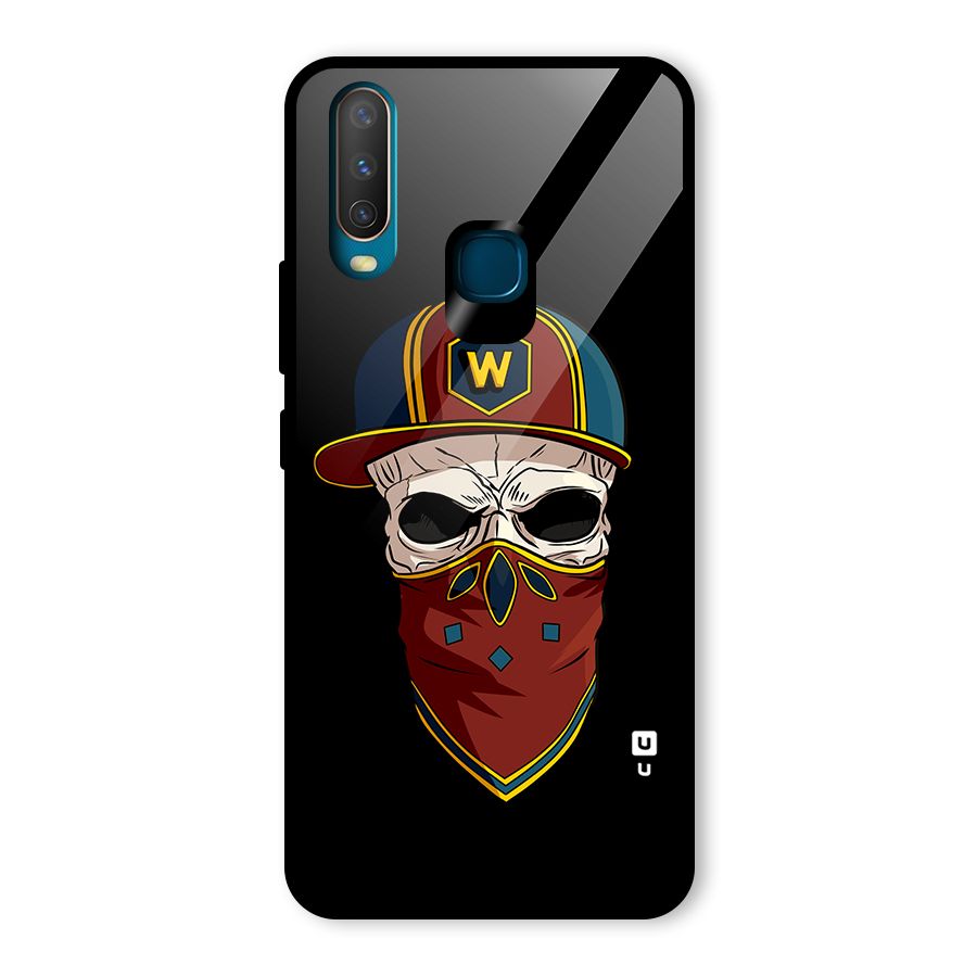 Cool Skull Mask Cap Glass Back Case for Vivo Y15