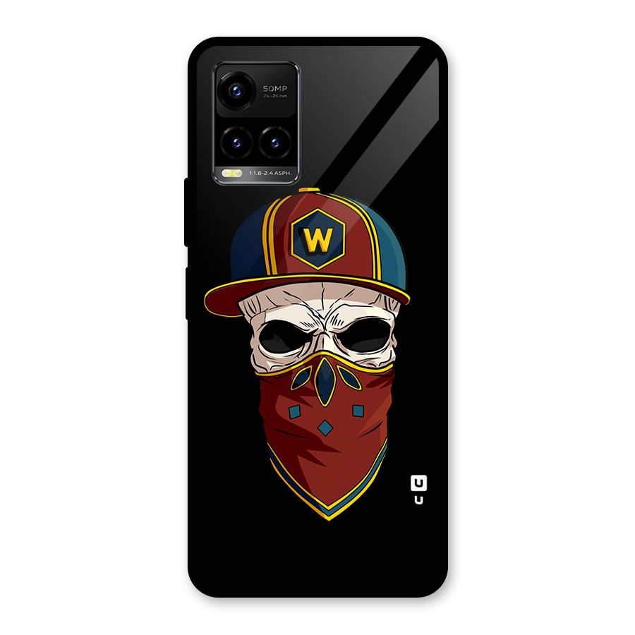 Cool Skull Mask Cap Glass Back Case for Vivo Y21T