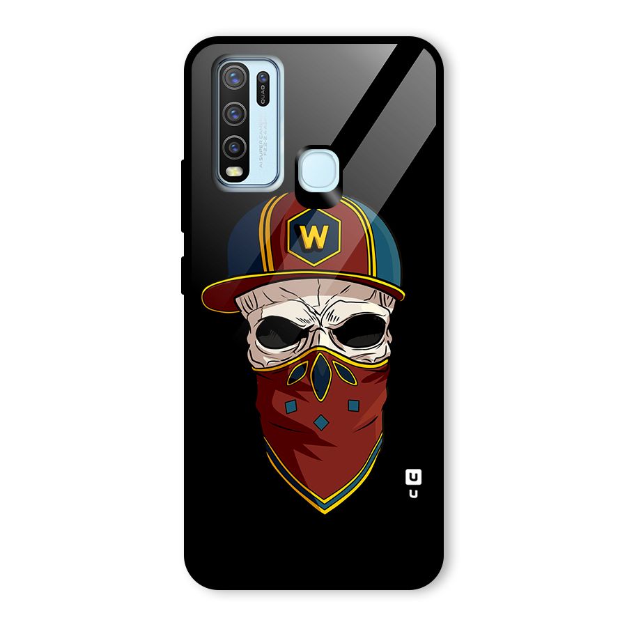Cool Skull Mask Cap Glass Back Case for Vivo Y30