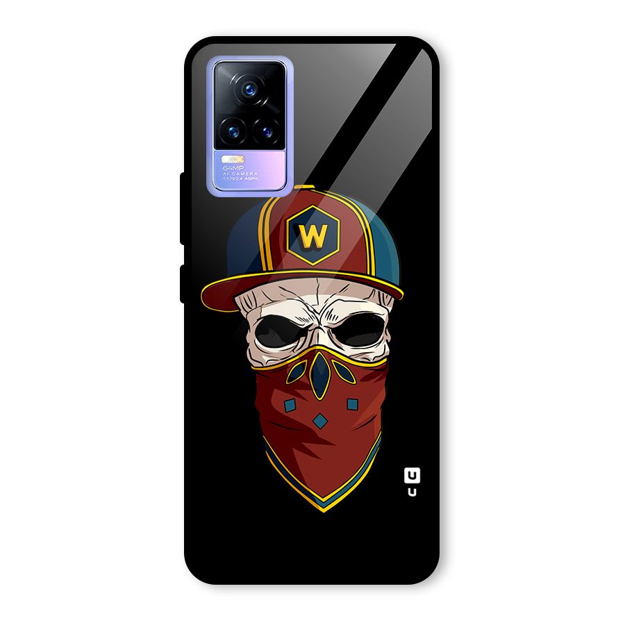 Cool Skull Mask Cap Glass Back Case for Vivo Y73