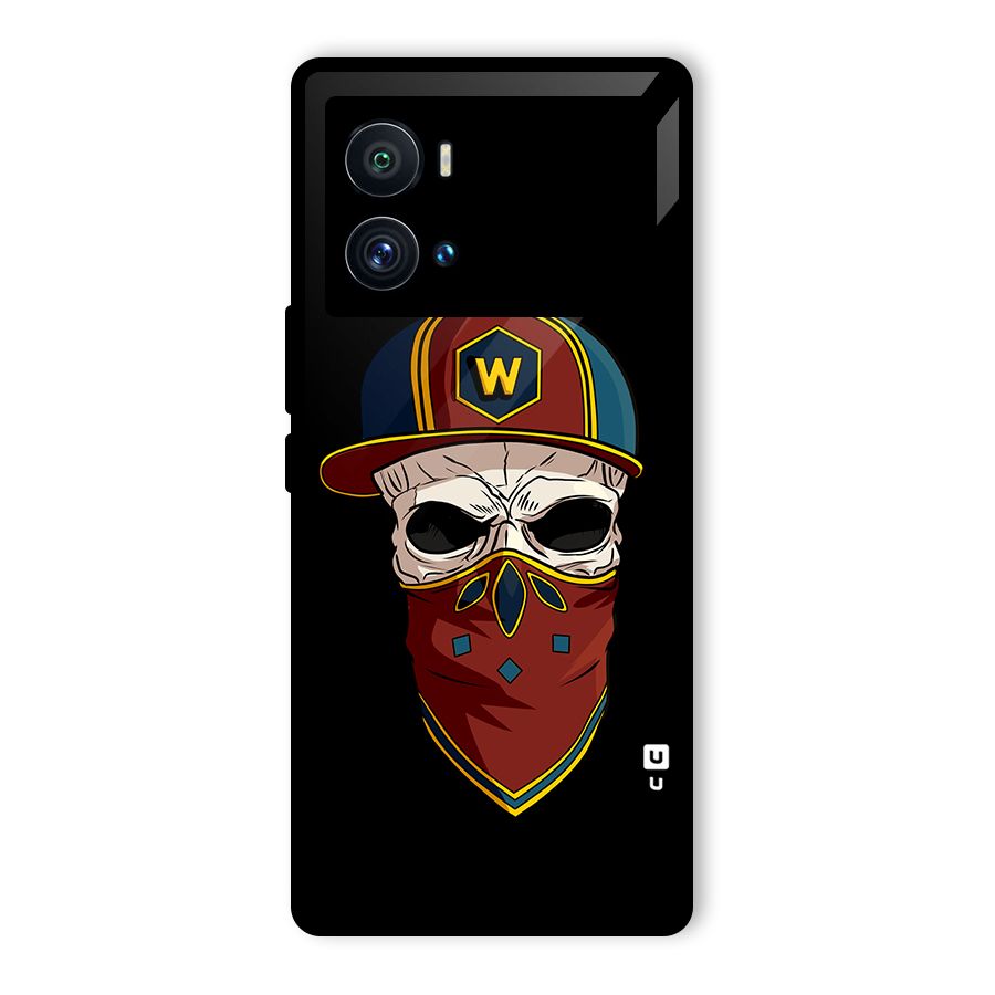 Cool Skull Mask Cap Glass Back Case for Vivo iQOO 9 Pro