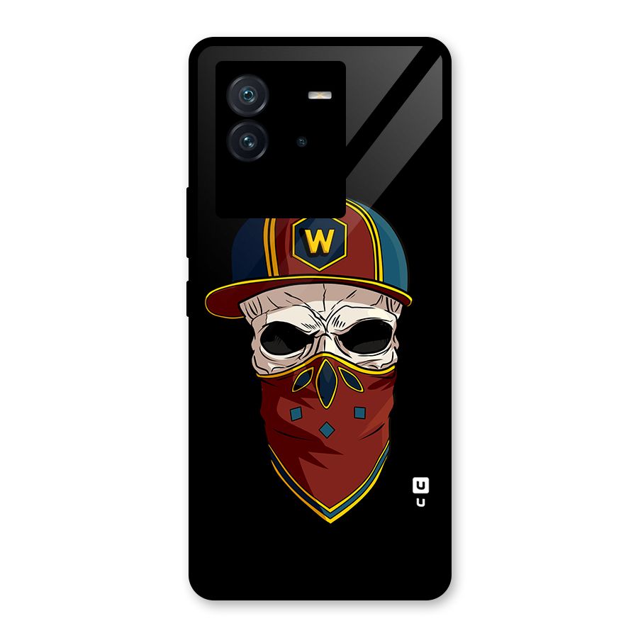 Cool Skull Mask Cap Glass Back Case for Vivo iQOO Neo 6 5G