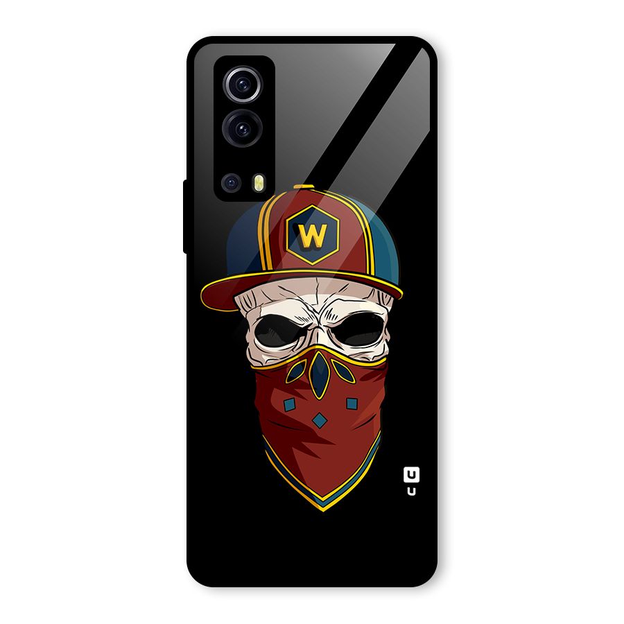 Cool Skull Mask Cap Glass Back Case for Vivo iQOO Z3