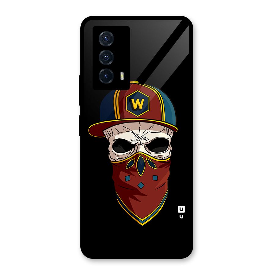 Cool Skull Mask Cap Glass Back Case for Vivo iQOO Z5