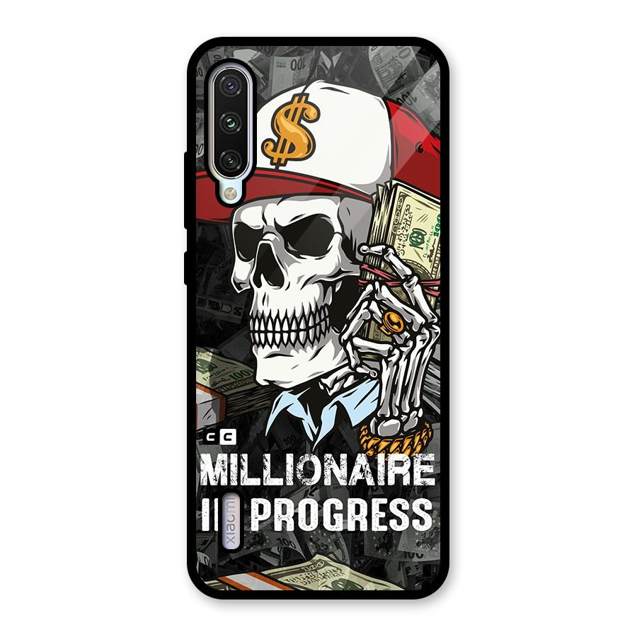 Cool Skull Millionaire In Progress Glass Back Case for Mi A3