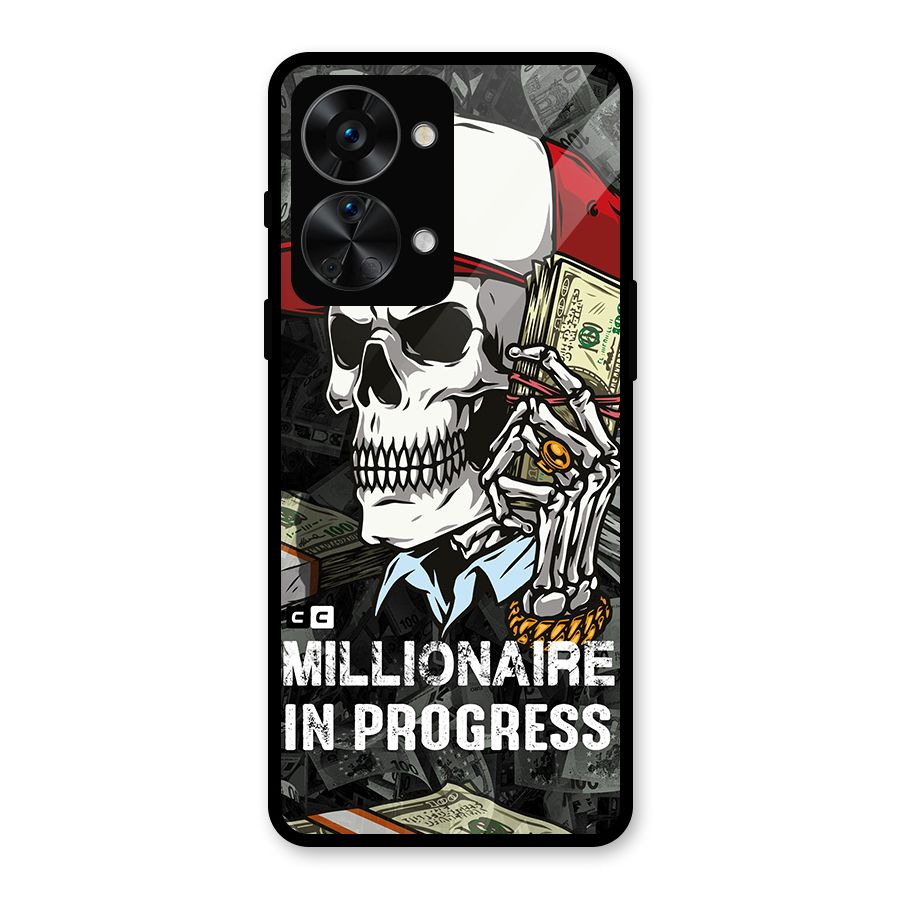 Cool Skull Millionaire In Progress Glass Back Case for OnePlus Nord 2T