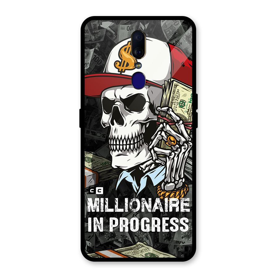 Cool Skull Millionaire In Progress Glass Back Case for Oppo F11