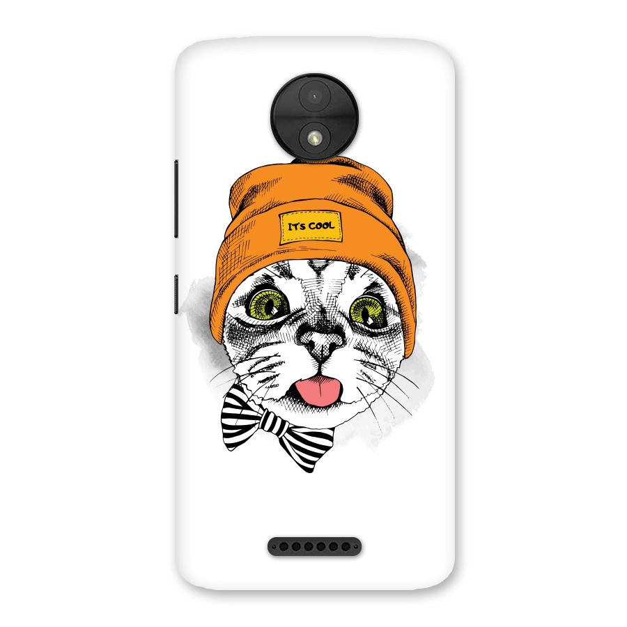 Cool cat Back Case for Moto C