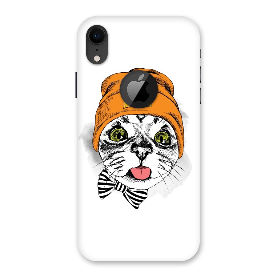 Cool cat Back Case for iPhone XR Logo Cut