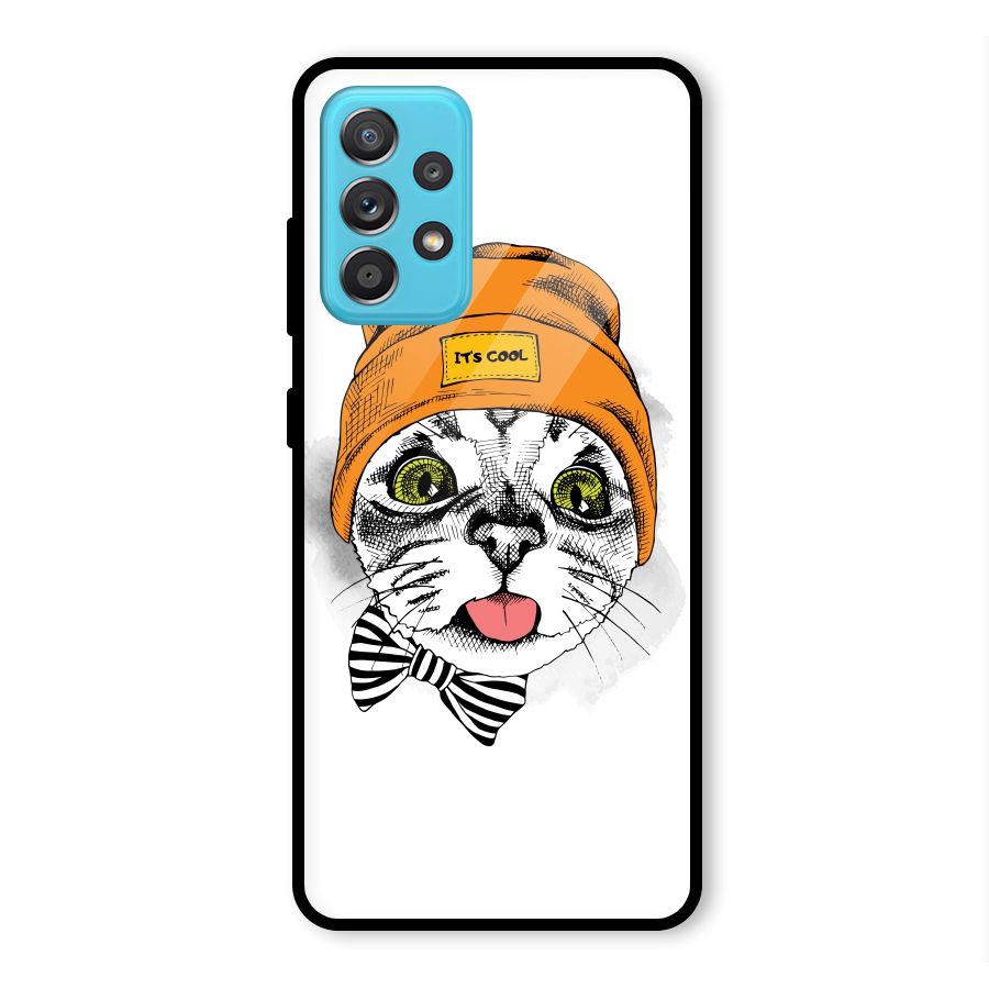 Cool cat Glass Back Case for Galaxy A52