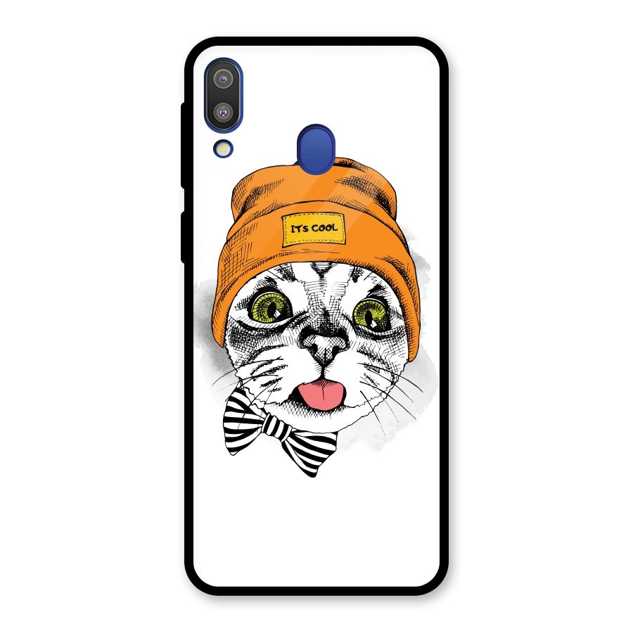 Cool cat Glass Back Case for Galaxy M20