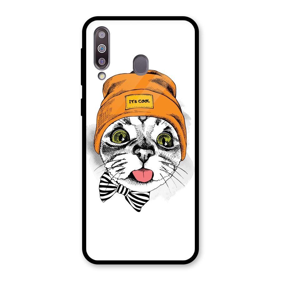 Cool cat Glass Back Case for Galaxy M30
