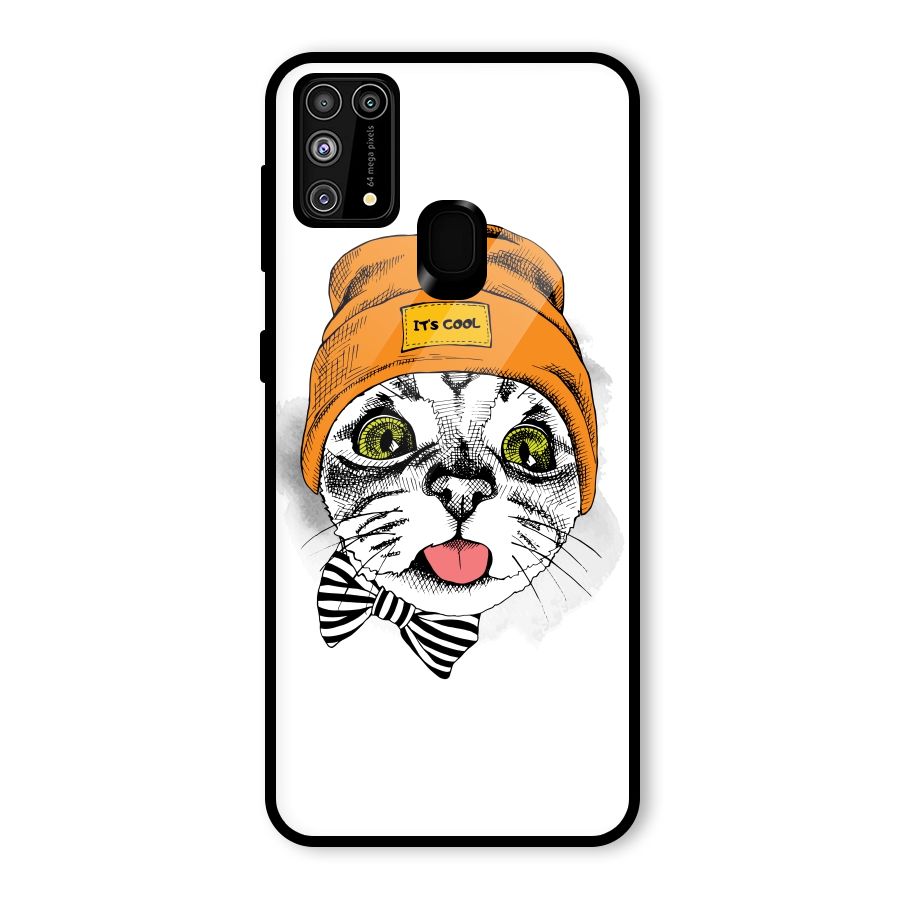 Cool cat Glass Back Case for Galaxy M31